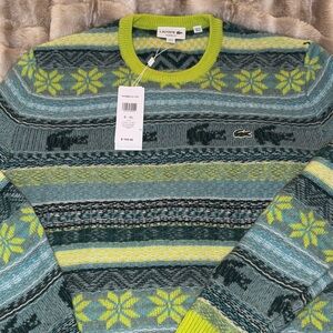 Lacoste Men's Multicolor Patterned Crewneck Sweater